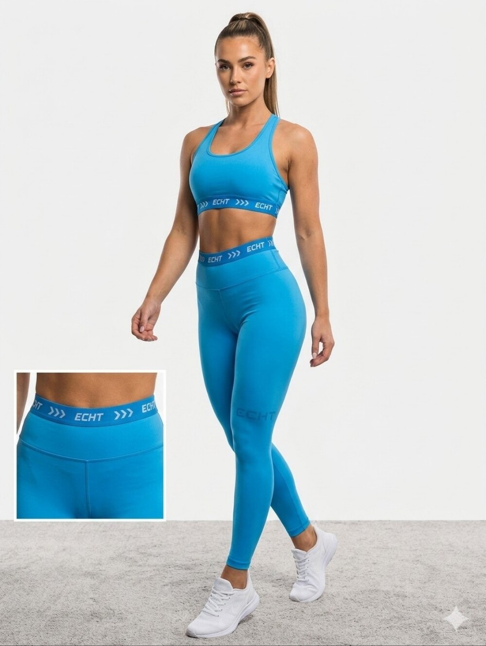 ECHT Bright Blue High-Waist Leggings